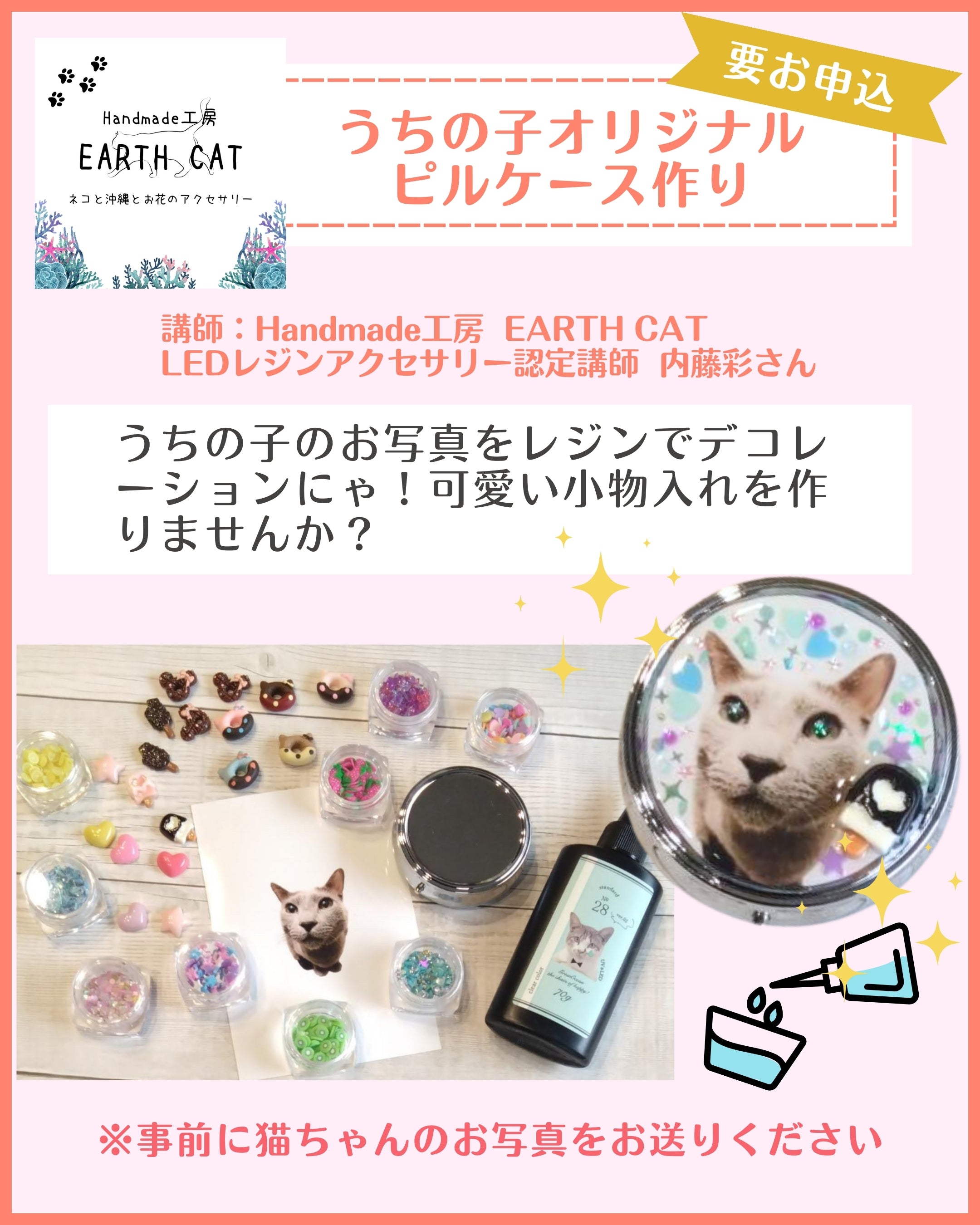 ハンドメイド 猫ちゃんピルケース♡ - 財布・ケース・小物入れ