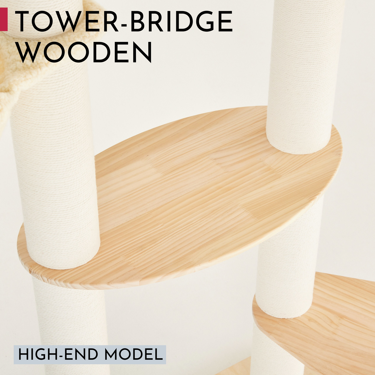 New 突っ張り型 木製 キャットタワー専用 木製ブリッジ